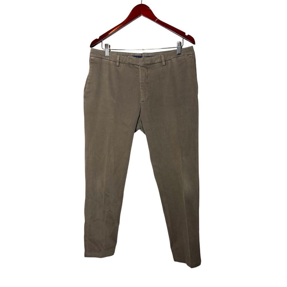 Boglioli tan chino straight leg pants 34x28
